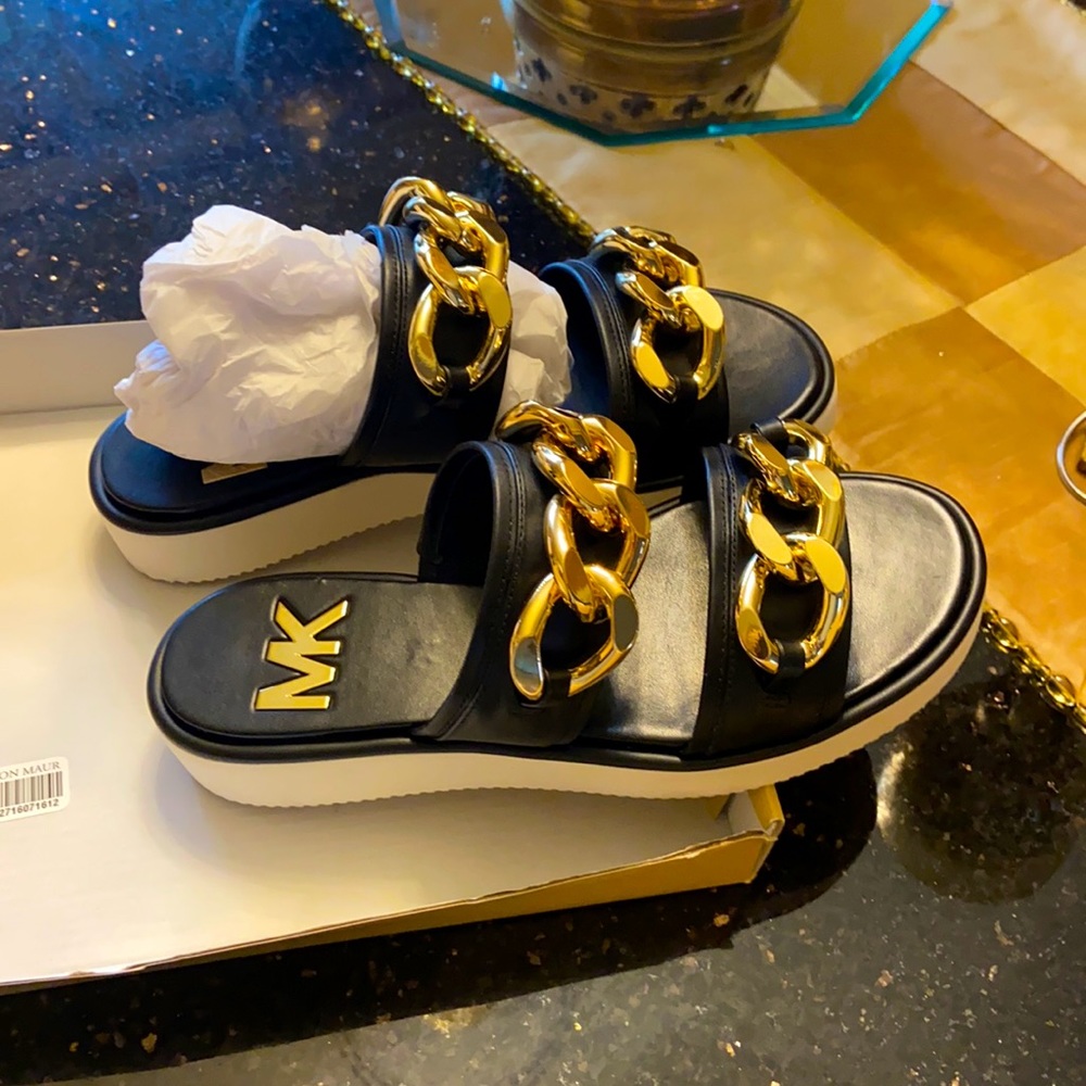 New Michael kors double band sandles